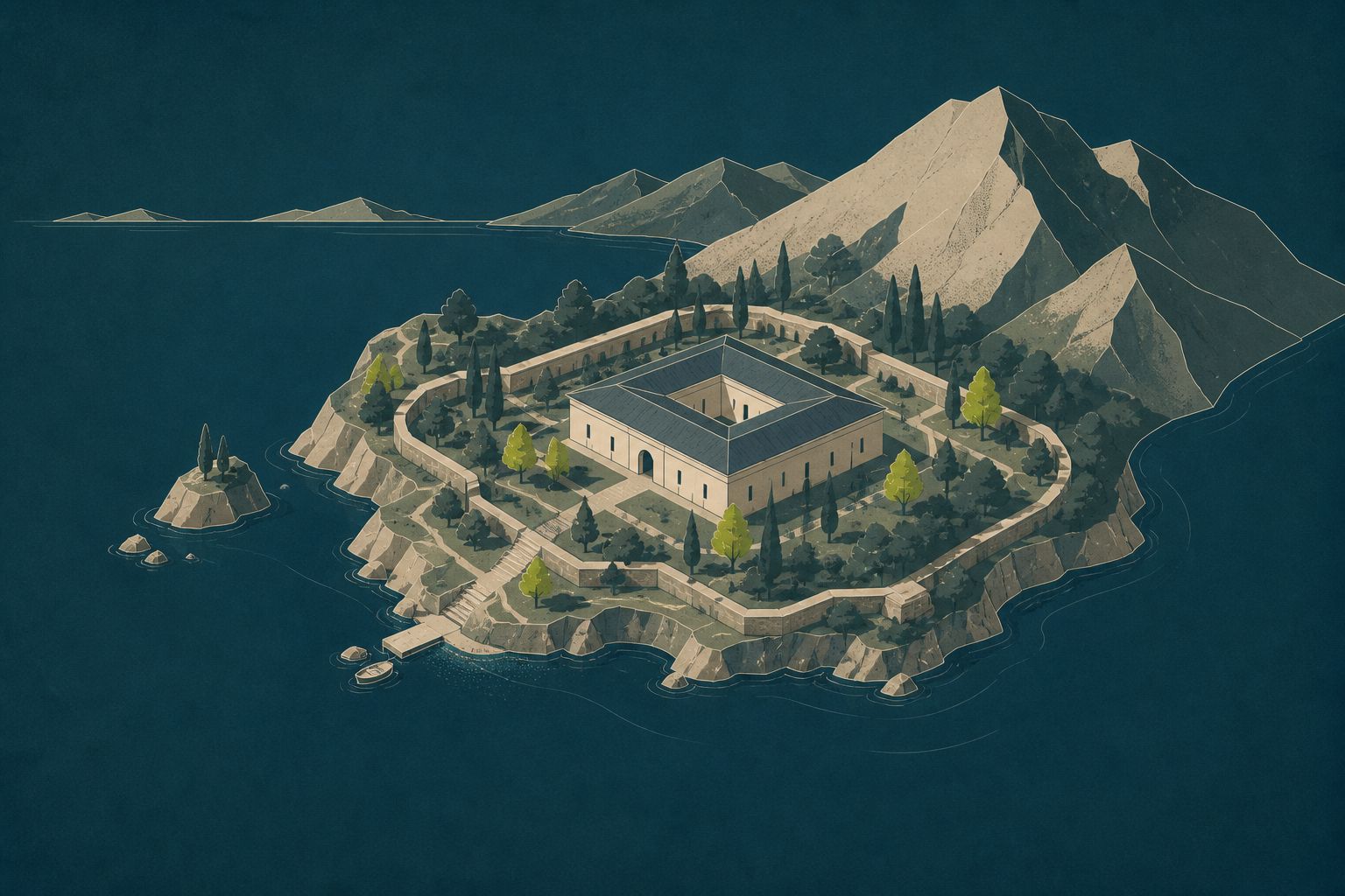 Illustrazione dell'enclave di Campione d'Italia sul lago