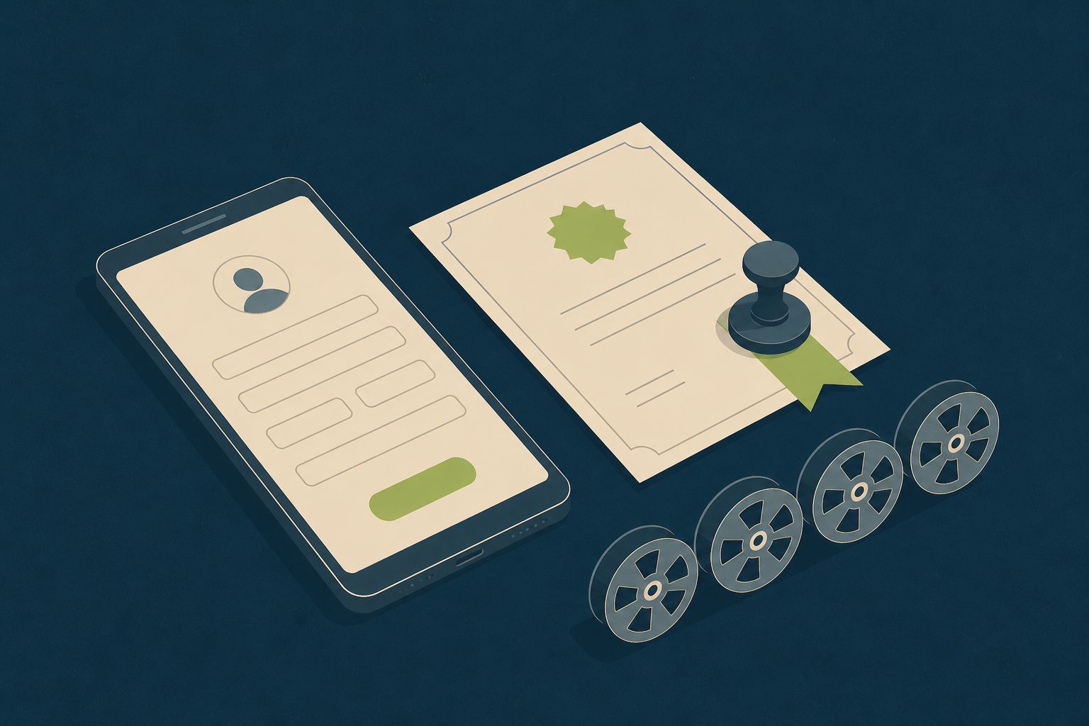 Illustrazione della registrazione su un sito con concessione